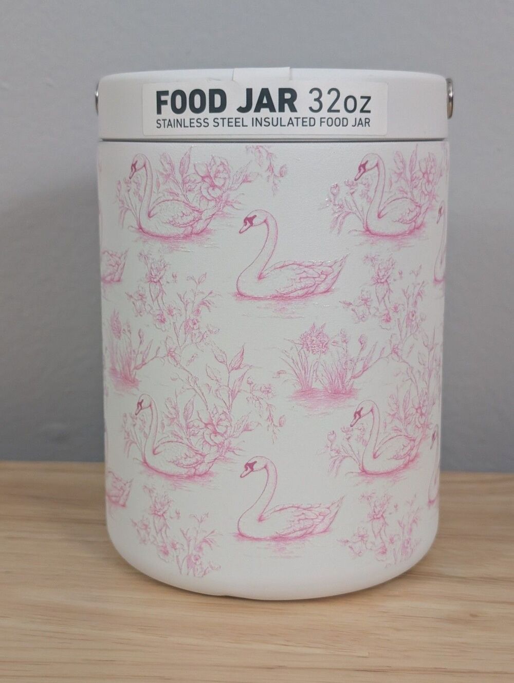 Hydrapeak Insulated Food Jar 32oz w/ Peptide Inserts 46 - Swan pattern - Picture 2 of 4